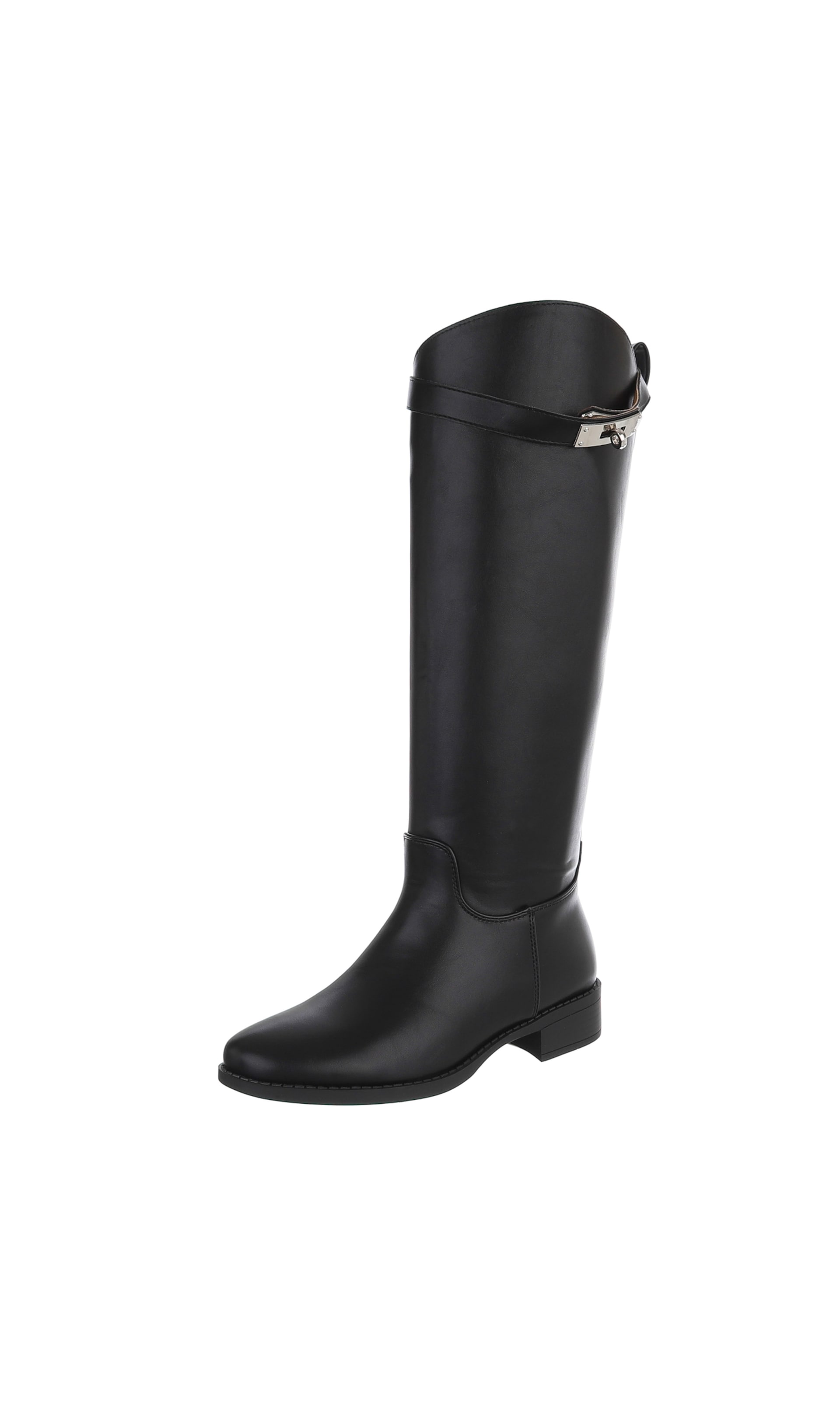 Ital-Design Stiefel in Schwarz: Vorderseite