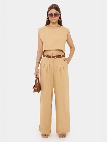 Hiccup Broekpak in Beige: voorkant