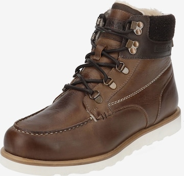 PANTOFOLA D'ORO Lace-Up Boots in Brown: front