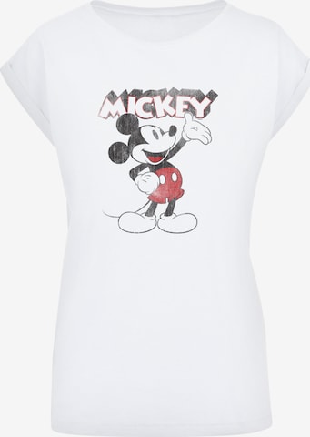 F4NT4STIC Shirt 'Mickey Mouse Presents' in White: front