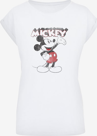 F4NT4STIC T-shirt 'Mickey Mouse Presents' en rouge / noir / blanc, Vue avec produit