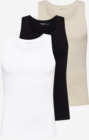 Tricou Abercrombie & Fitch pe maro cappuccino / negru / alb, Vizualizare produs