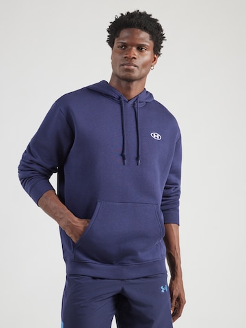 UNDER ARMOUR - Camiseta deportiva 'Rival Flc' en azul: frente