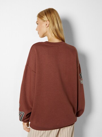 Sweat-shirt Bershka en marron