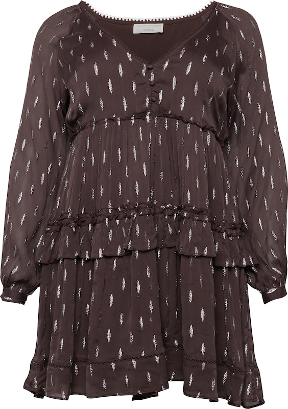 Guido Maria Kretschmer Curvy Collection Kleid 'Fray' in Braun Guido Maria Kretschmer Curvy Collection Kleid 'Fray' in Braun