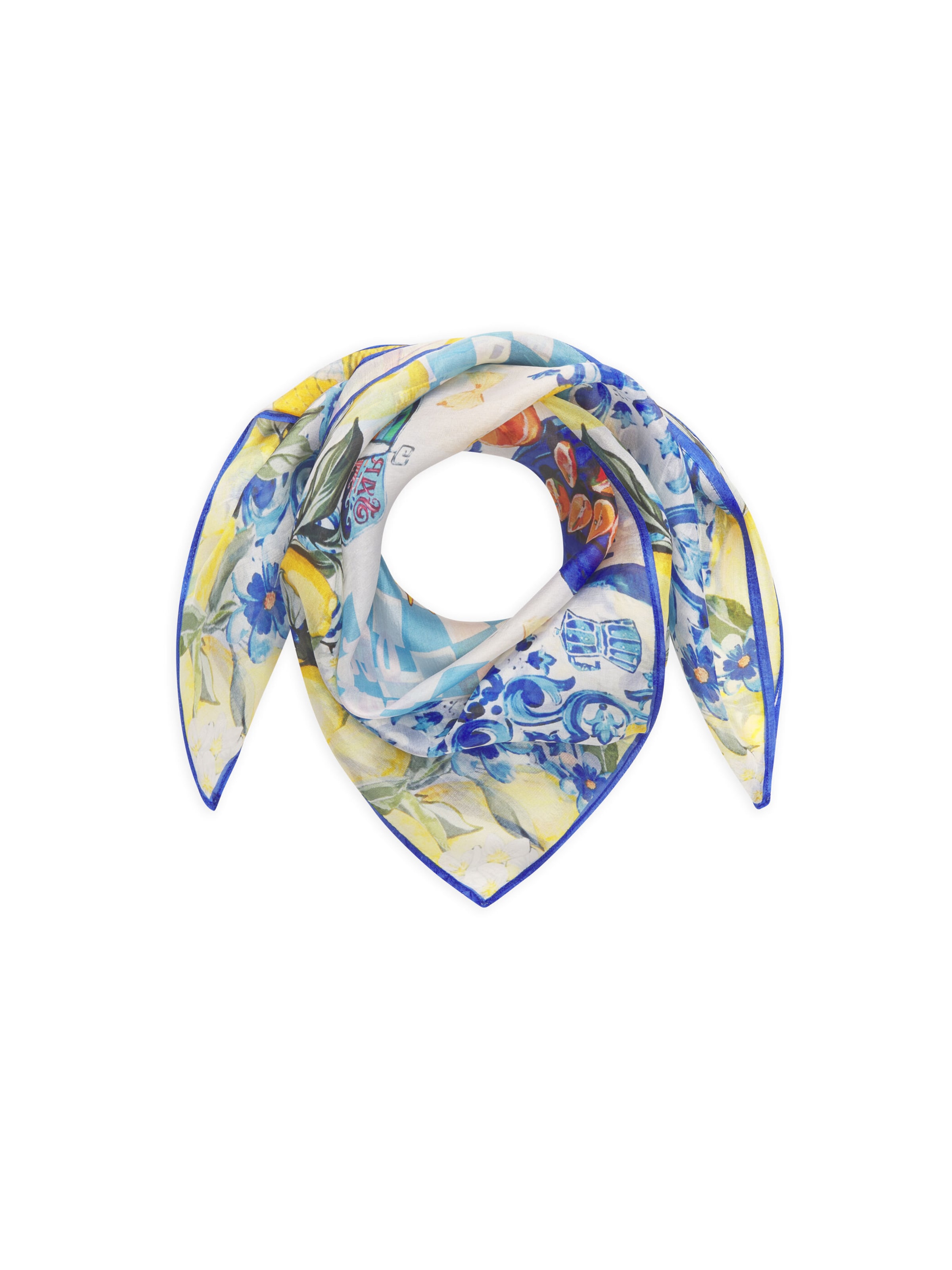 Foulard CODELLO en bleu : devant
