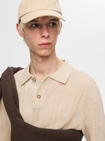 T-Shirt 'Tenn' SELECTED HOMME en beige