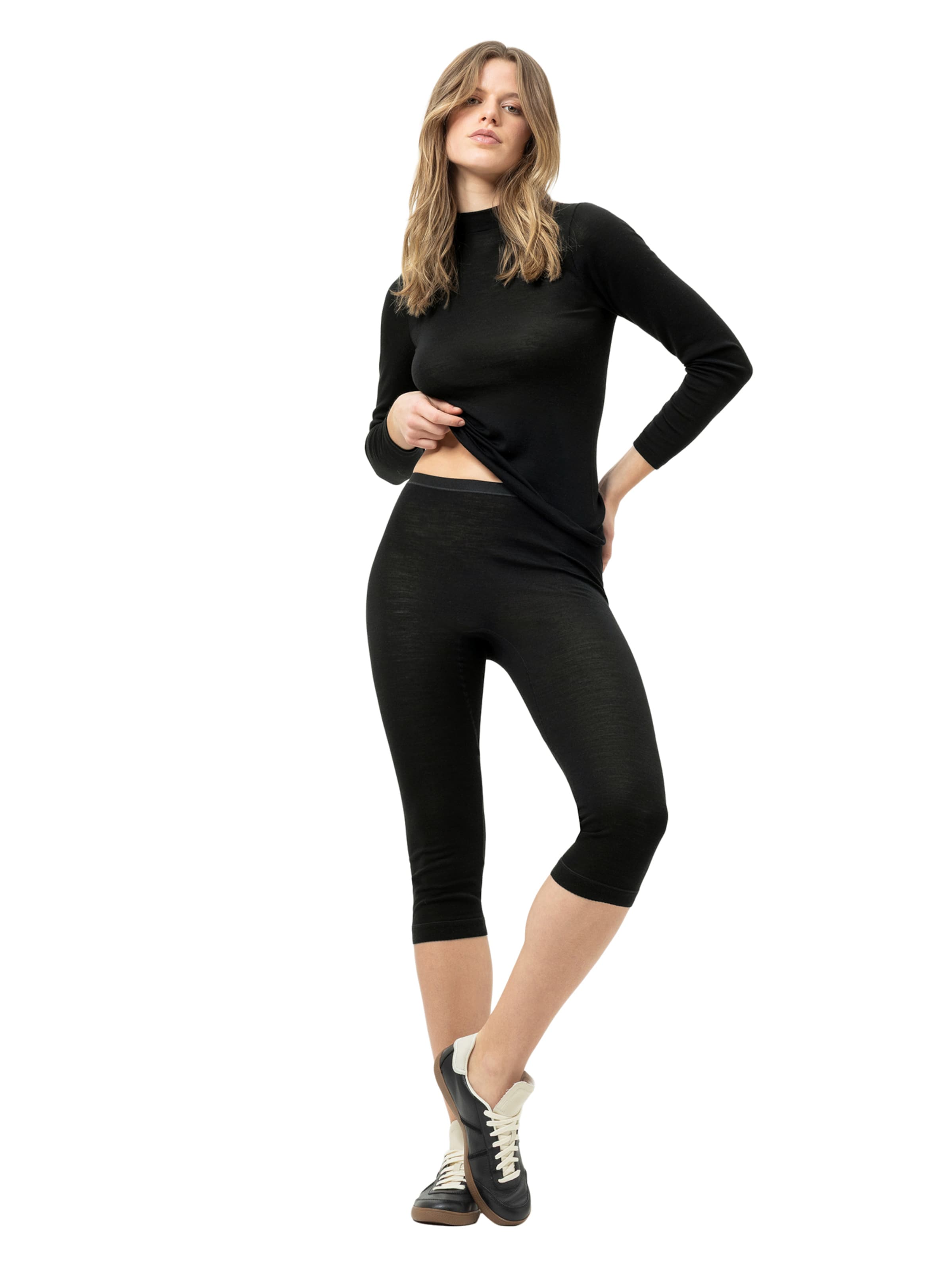 Mey Regular Leggings 'Wool&Silk' in Schwarz