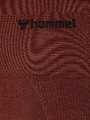 Hummel Skinny Sportovní kalhoty 'TIF' – hnědá