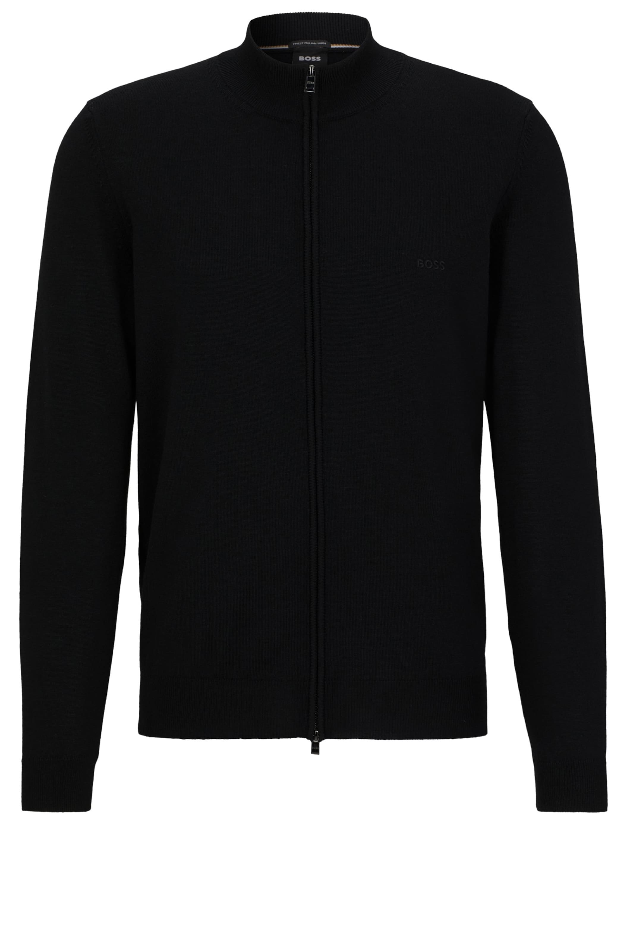 BOSS Вязаная кофта 'Balonso' в Черный: спереди