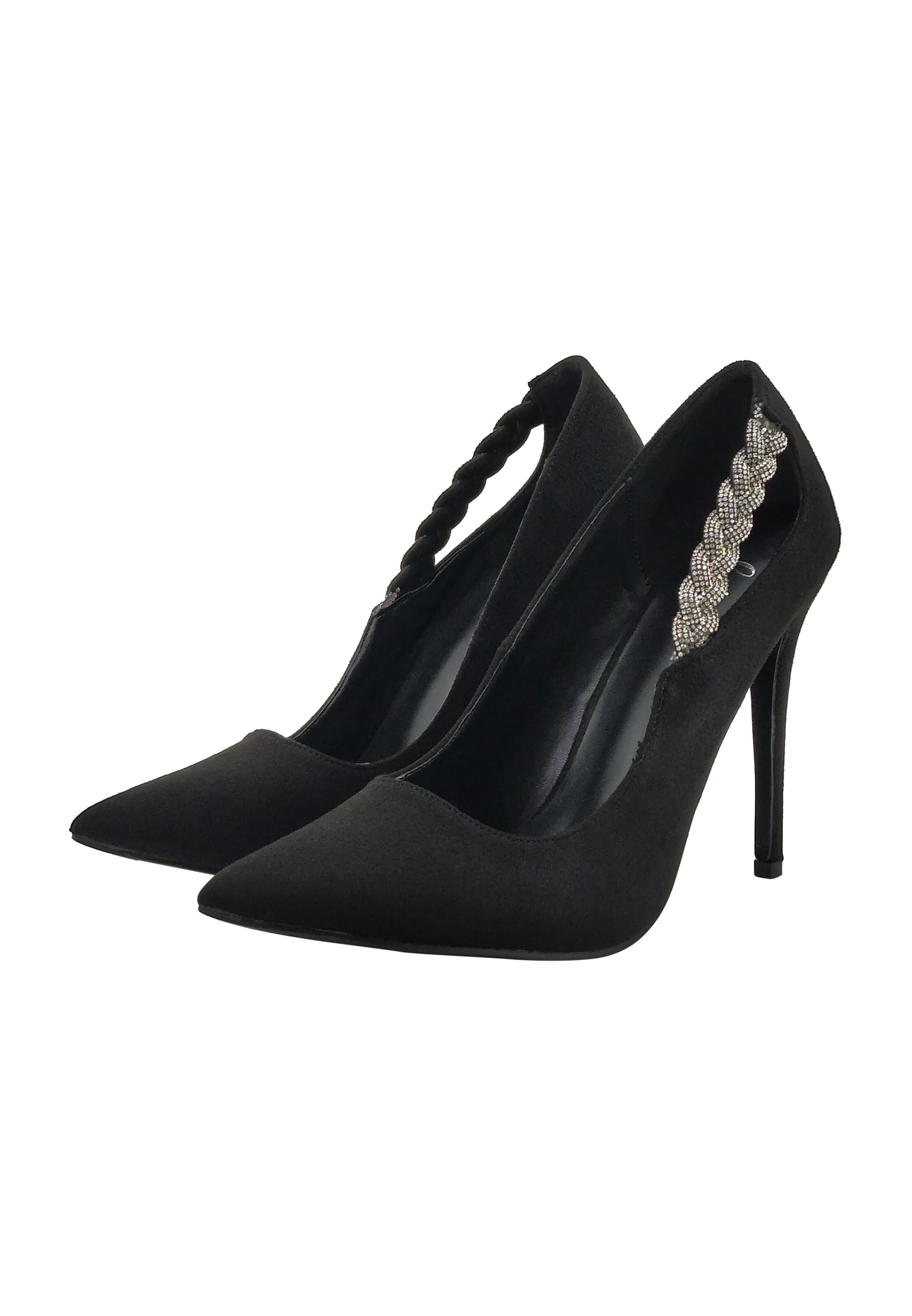 Pumps 'Aleva' de la faina pe negru