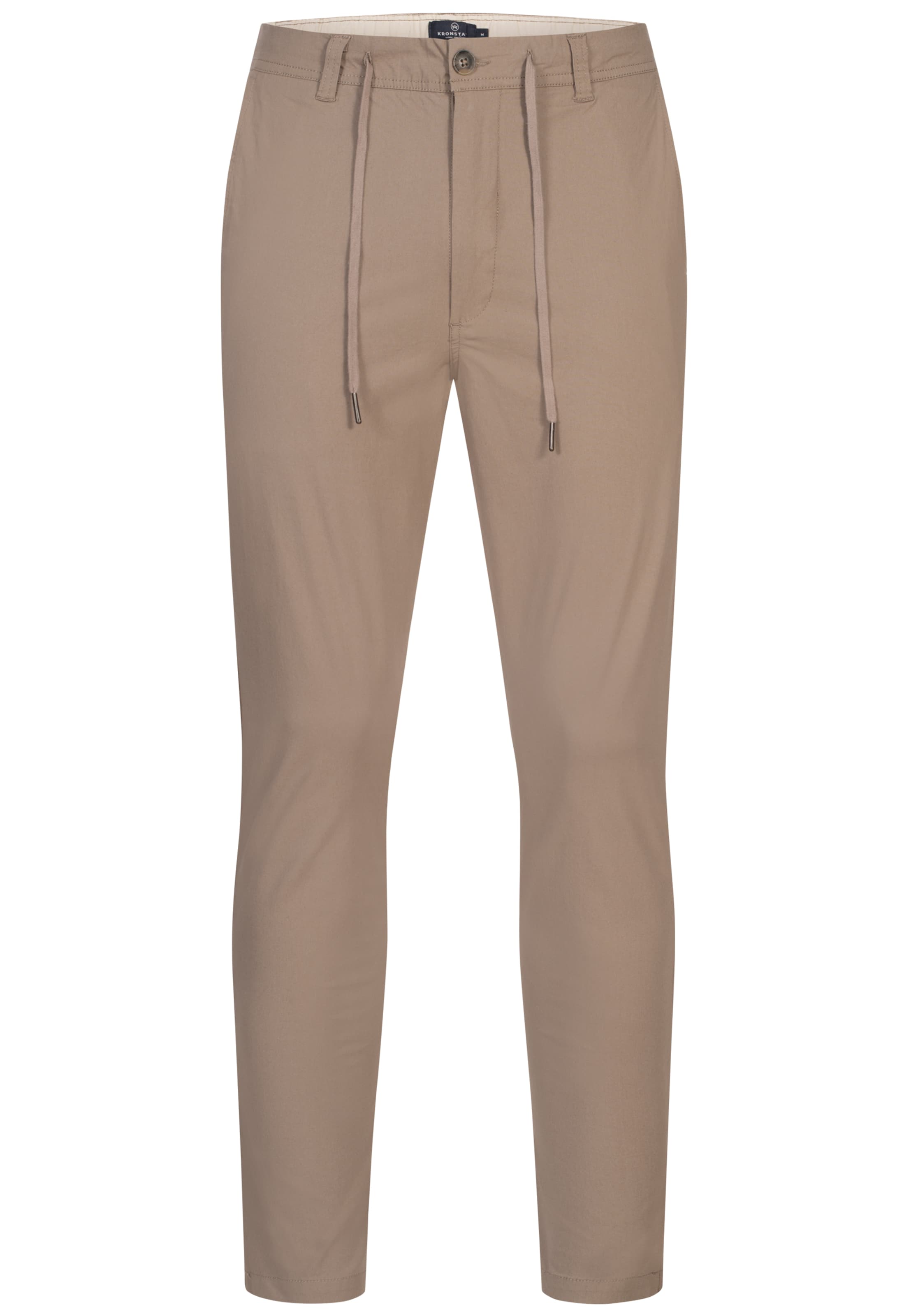 Kronstadt Regular Chino ' Warren' in Bruin: voorkant