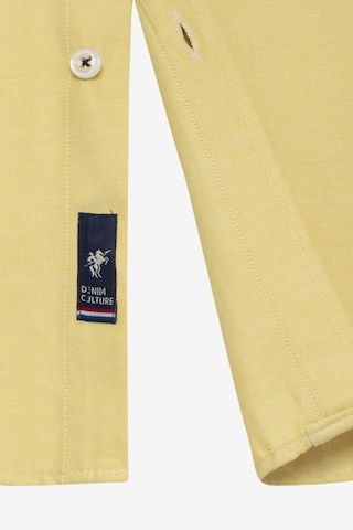 DENIM CULTURE Regular fit Button Up Shirt 'Erling' in Yellow