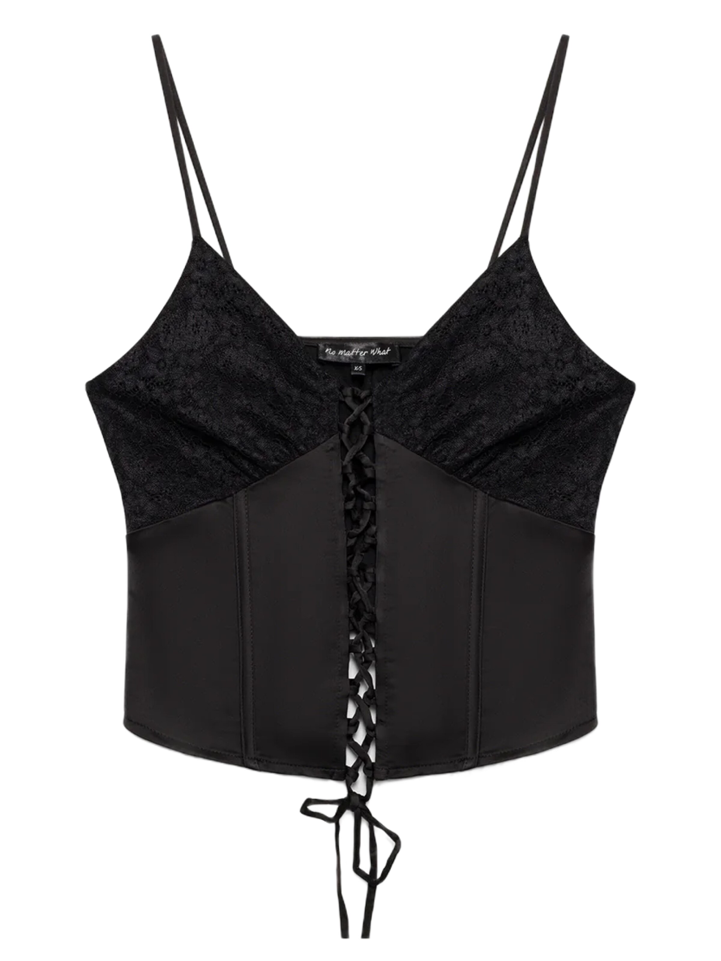 No Matter What Top in Black: front