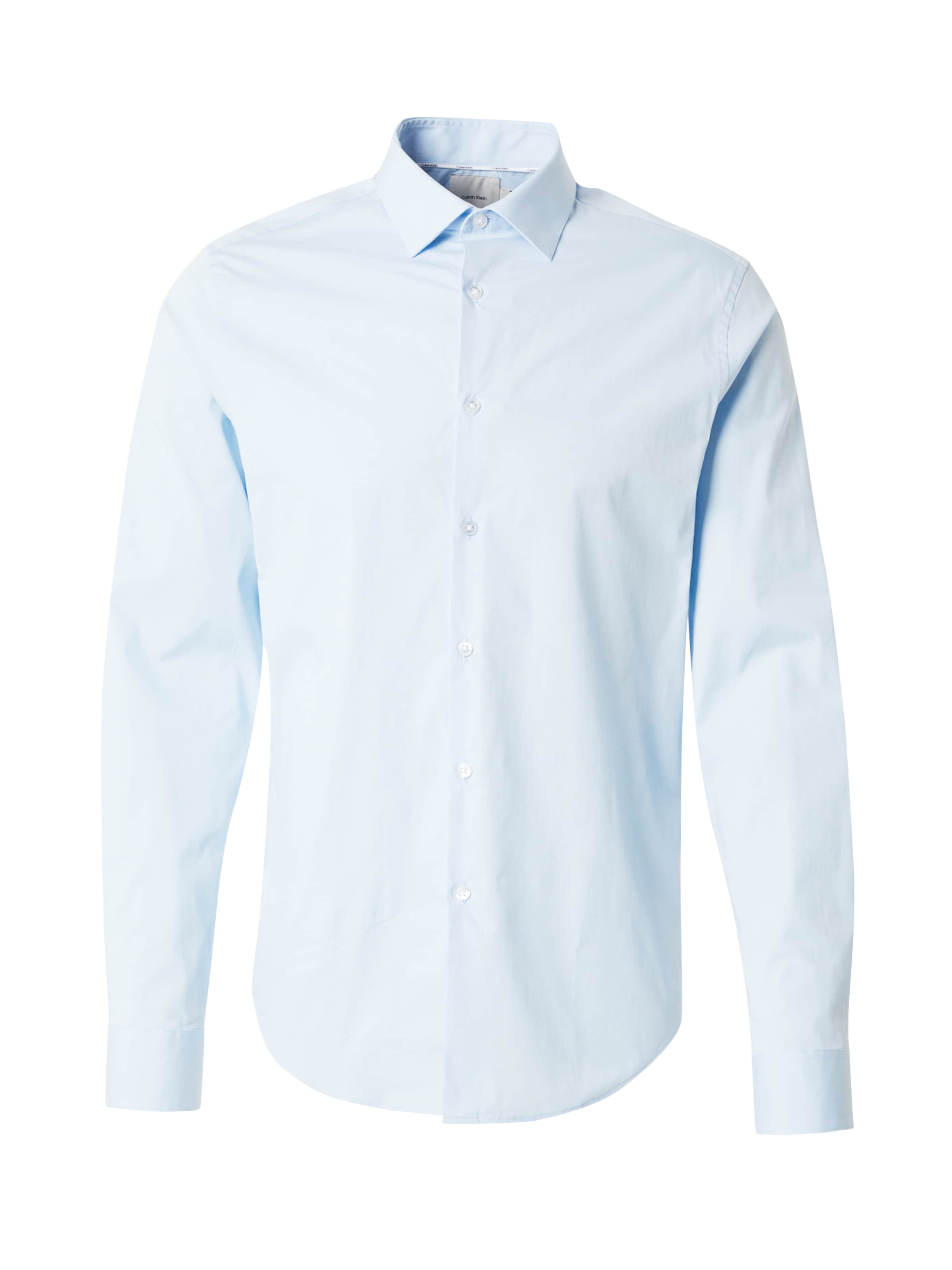 Calvin Klein - Ajuste estrecho Camisa de negocios &#x27;ESNTL&#x27; en azul: frente