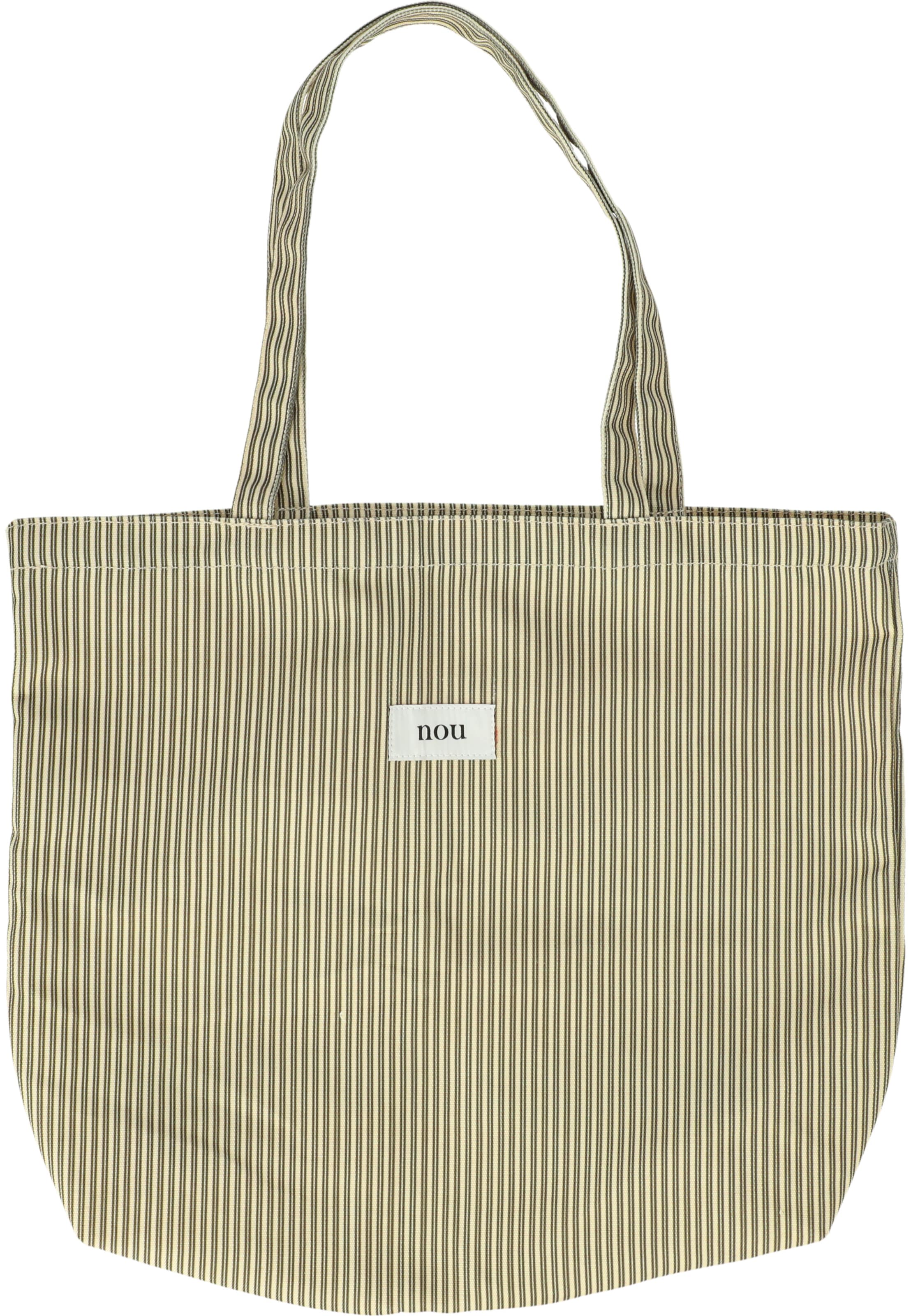 NOU Handtas 'Striped' in Beige: voorkant