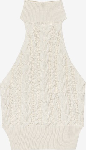 Pull&Bear Knitted Top in Beige: front