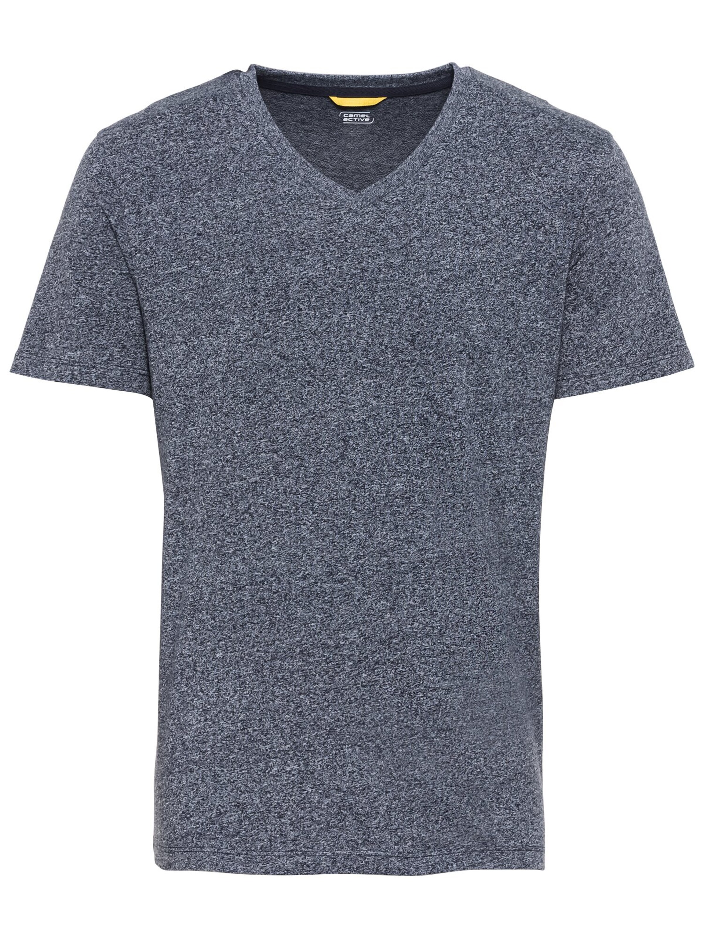 CAMEL ACTIVE Kurzarm T-Shirt aus biologischer Baumwolle in Blau: Vorderseite