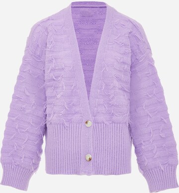 Sookie Knit Cardigan in Purple: front