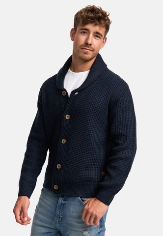INDICODE JEANS Gebreid vest ' Brandox ' in Blauw