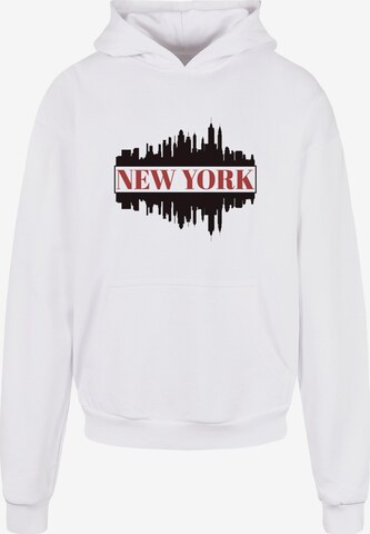 Merchcode Sweatshirt 'New York' in White: front