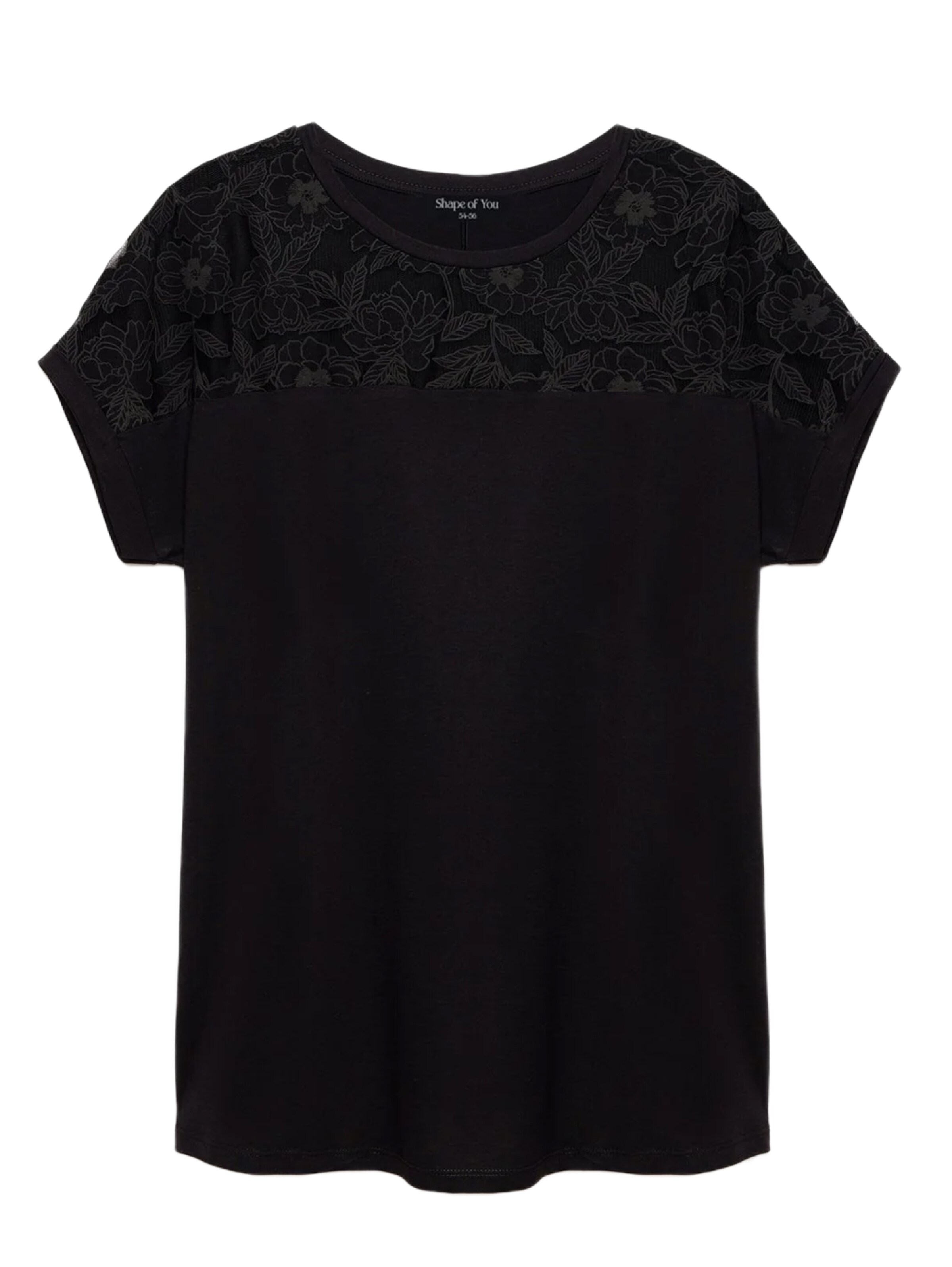 Shape Of You Shirt in Zwart: voorkant