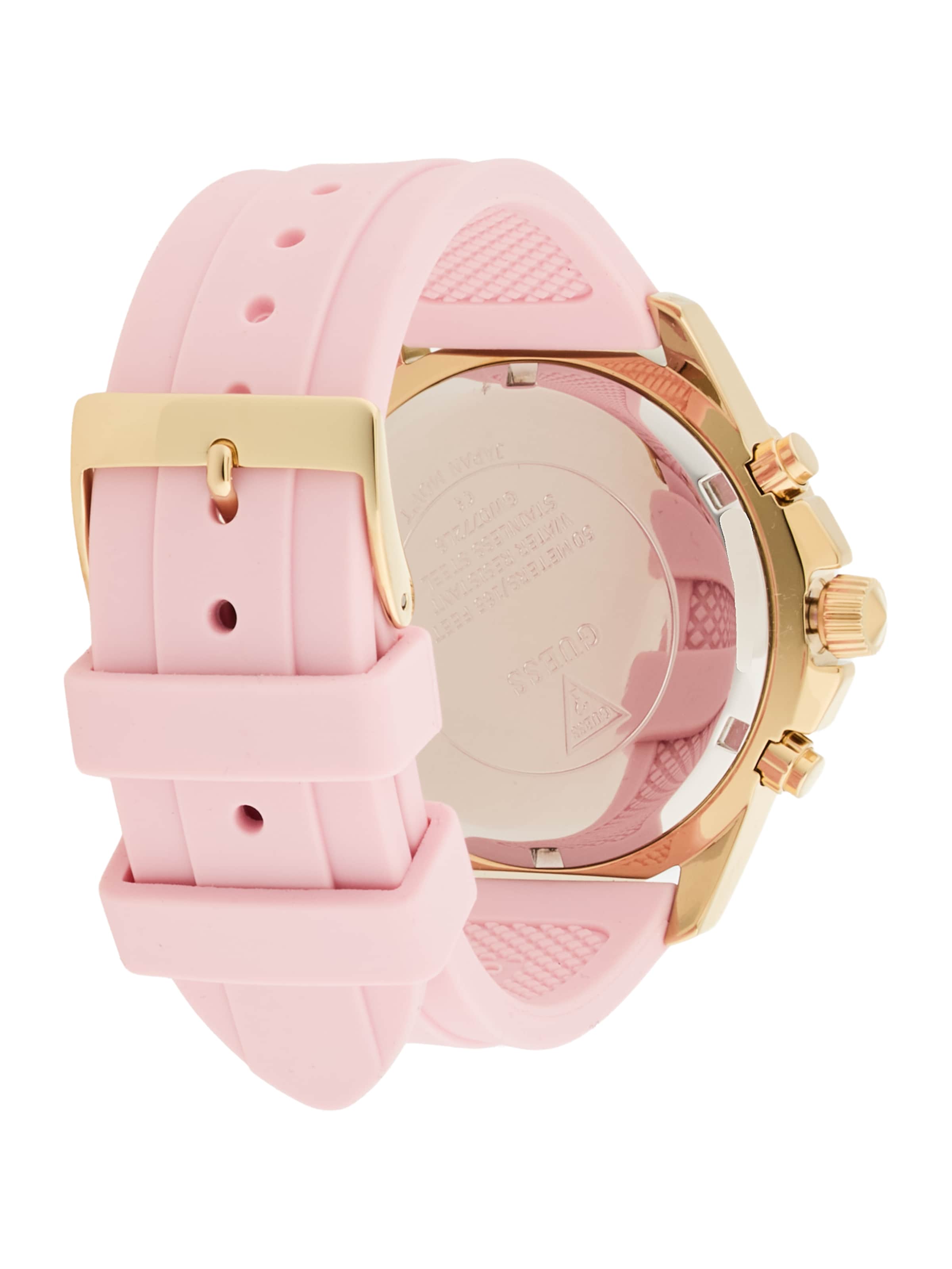 Montre à affichage analogique GUESS en or