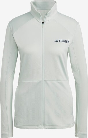 ADIDAS TERREX Athletic Jacket in Green: front