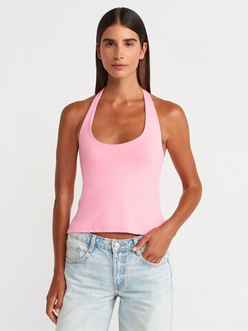 Dilvin Top in Pink: front