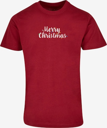 T-Shirt 'Merry Christmas Lights' Merchcode en rouge : devant