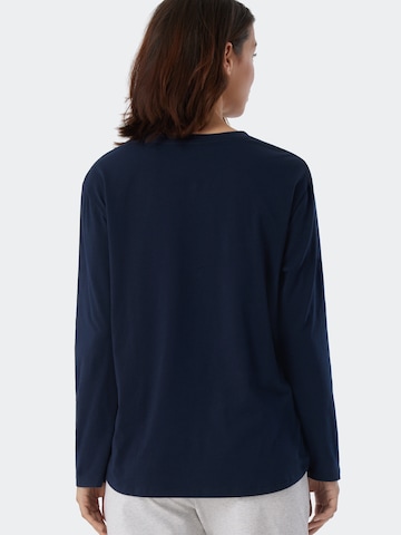 SCHIESSER Pajama Shirt in Blue