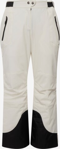 Ulla Popken Regular Athletic Pants in White: front