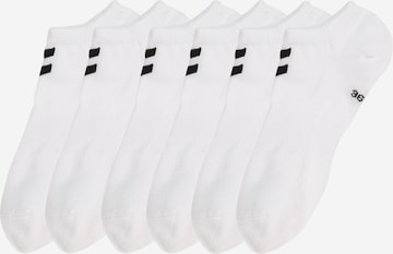 Chaussettes de sport Hummel en blanc : devant