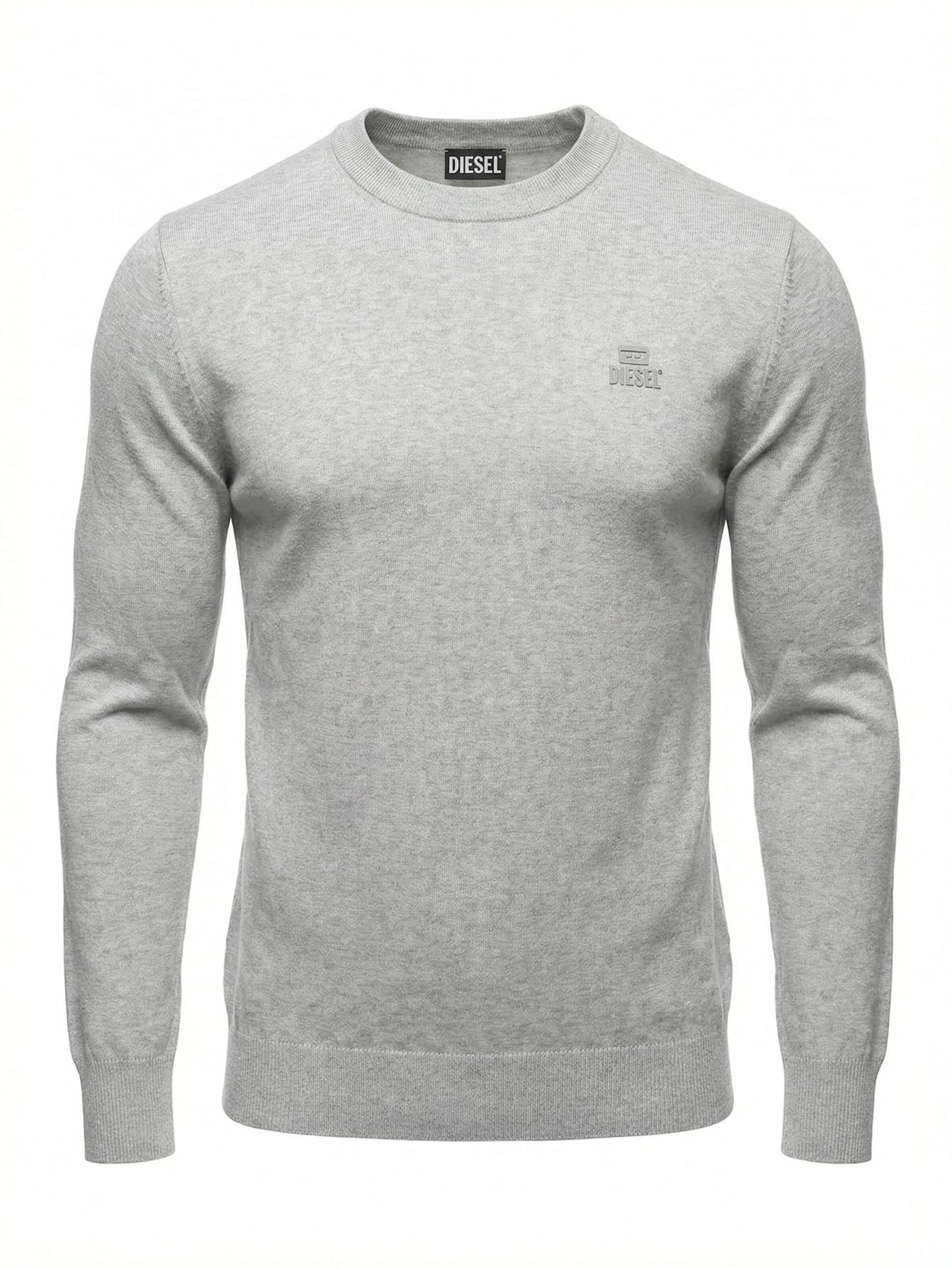 DIESEL Sweater 'K-FREEX-NEWPRINT' in XL in Grey, Item view