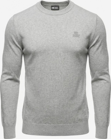 DIESEL - Pullover 'K-FREEX-NEWPRINT' em cinzento: frente