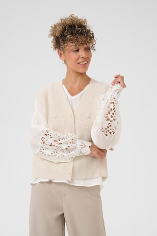 Cream Bodywarmer 'CRKlementine' in Wit: voorkant