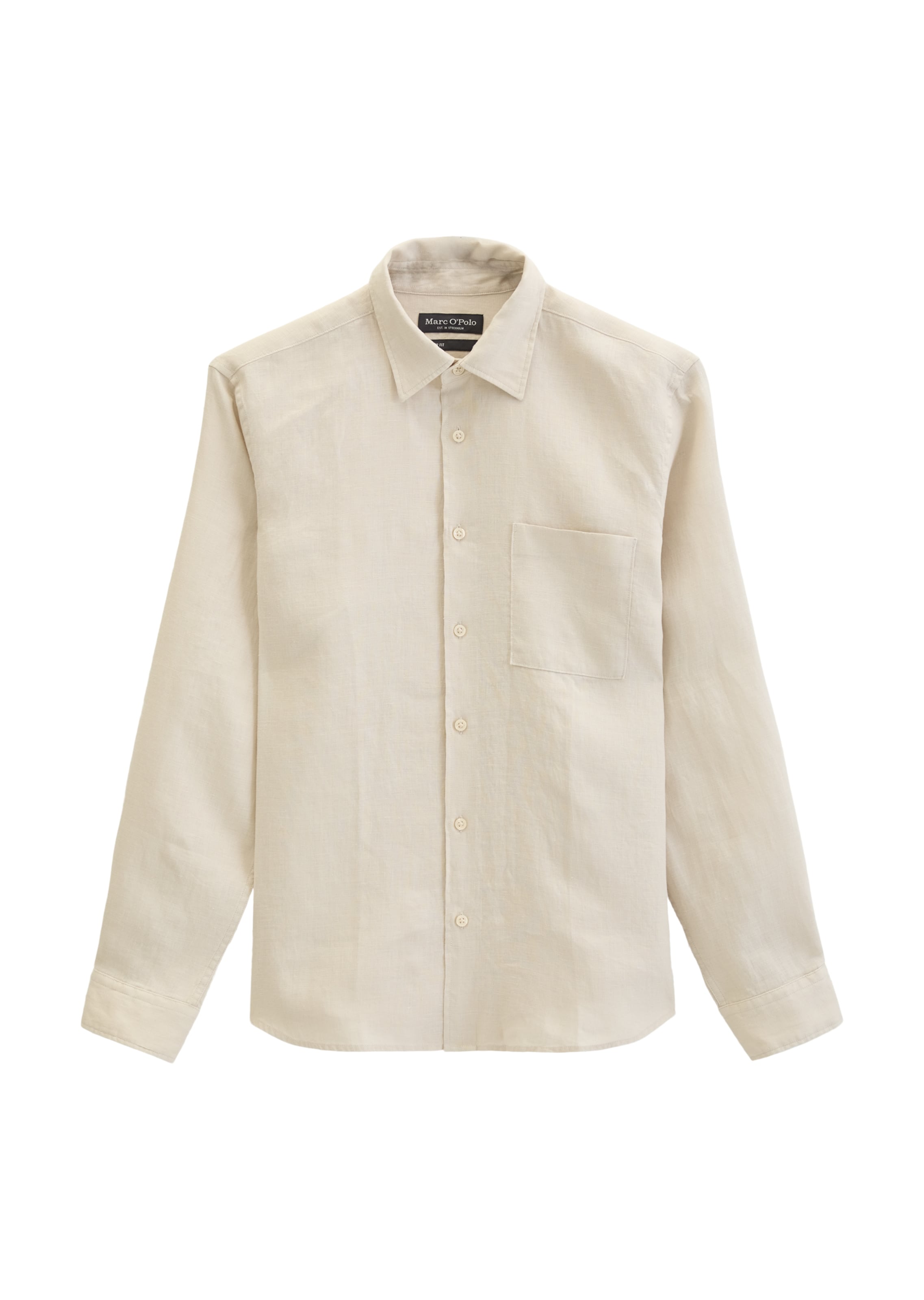 Marc O'Polo Button Up Shirt in Beige: front