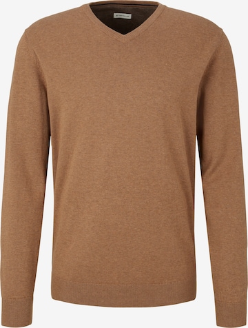 TOM TAILOR - Regular Fit Pullover em castanho: frente