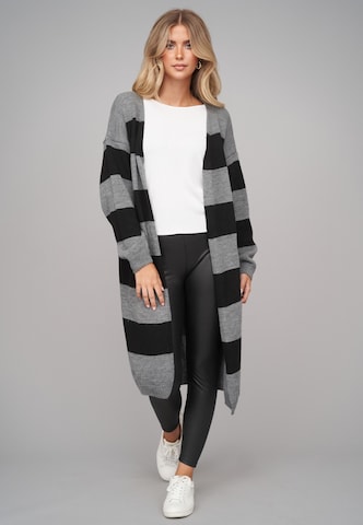Manteau en tricot Cloud5ive en gris : devant