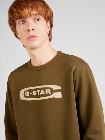 G-Star RAW Sweatshirt 'Old School' i grön