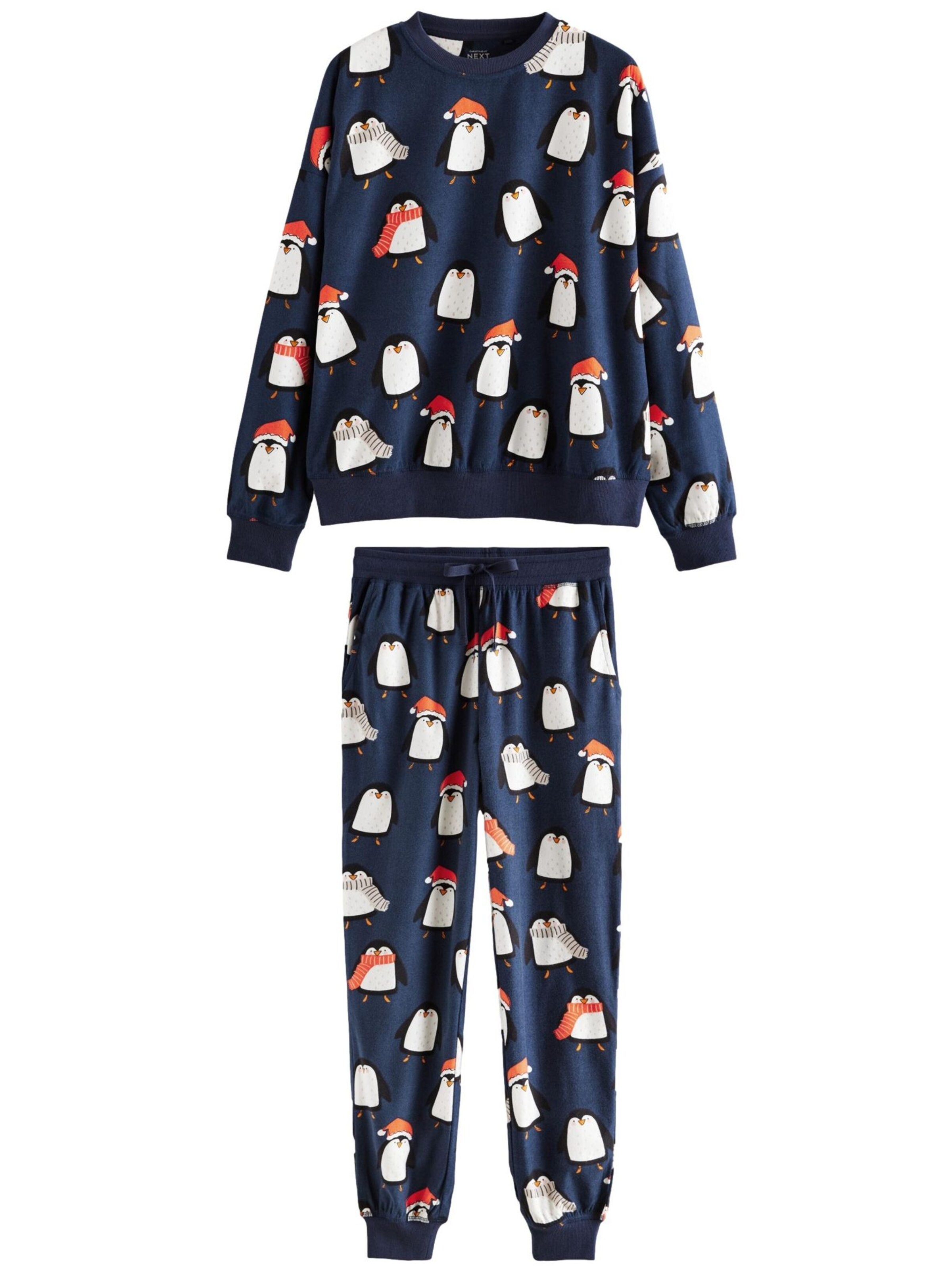 Pijama de la Next pe albastru: față