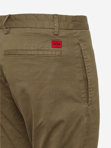 HUGO Red - Regular Calças chino 'David' em verde