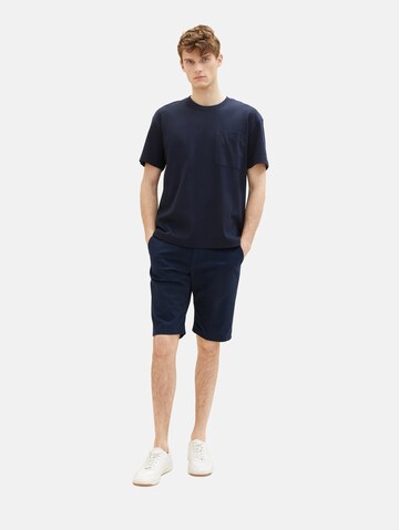 Regular Pantalon chino TOM TAILOR en bleu