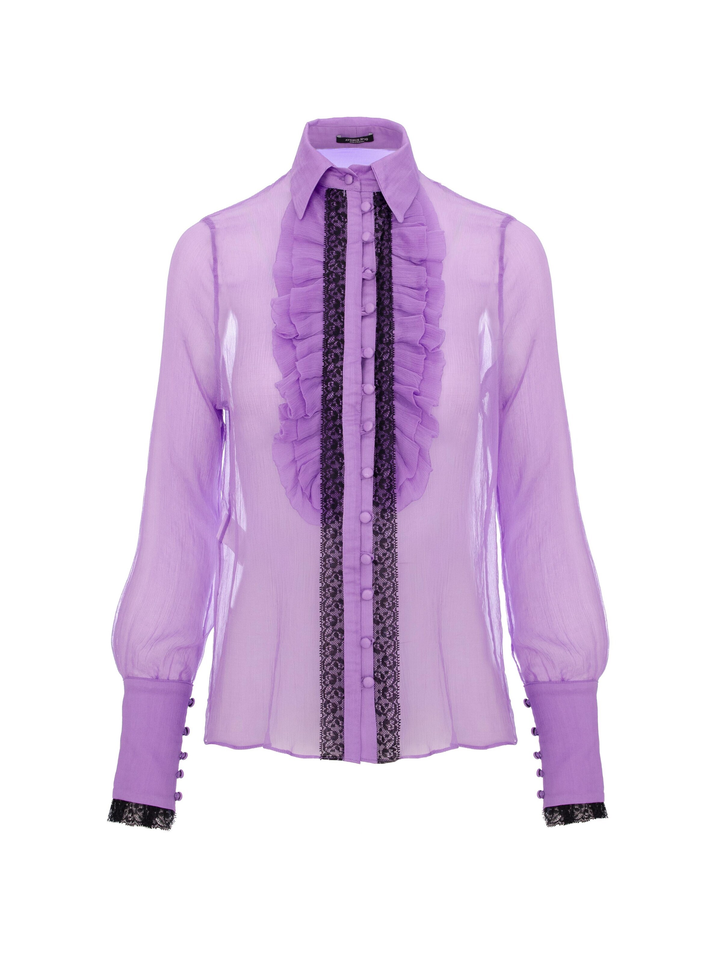 AVENUE N°29 Blouse in Lila: voorkant