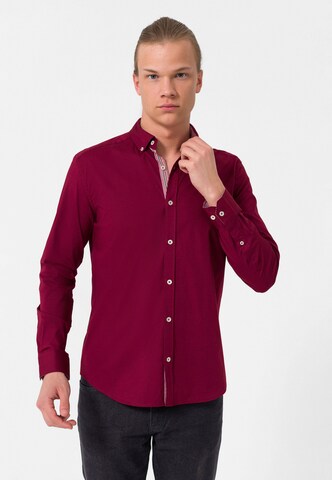 Felix Hardy Slim Fit Hemd in Rot