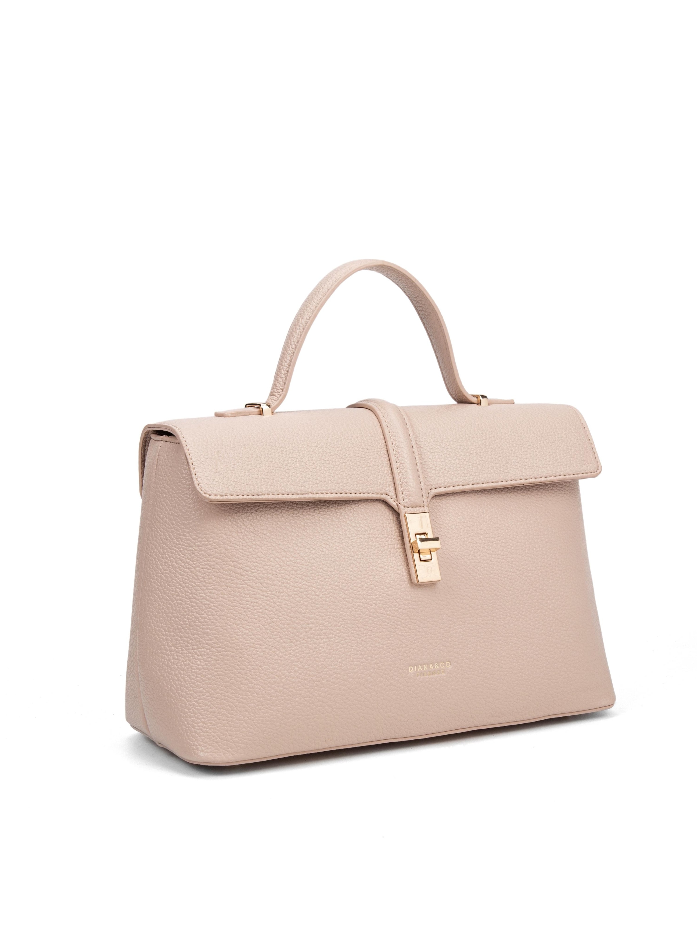 Borsa a mano 'Borsa a Mano Donna Pelle Vegana PU con Girello e Tracolla Rimovibile' di Diana&Co. in rosa