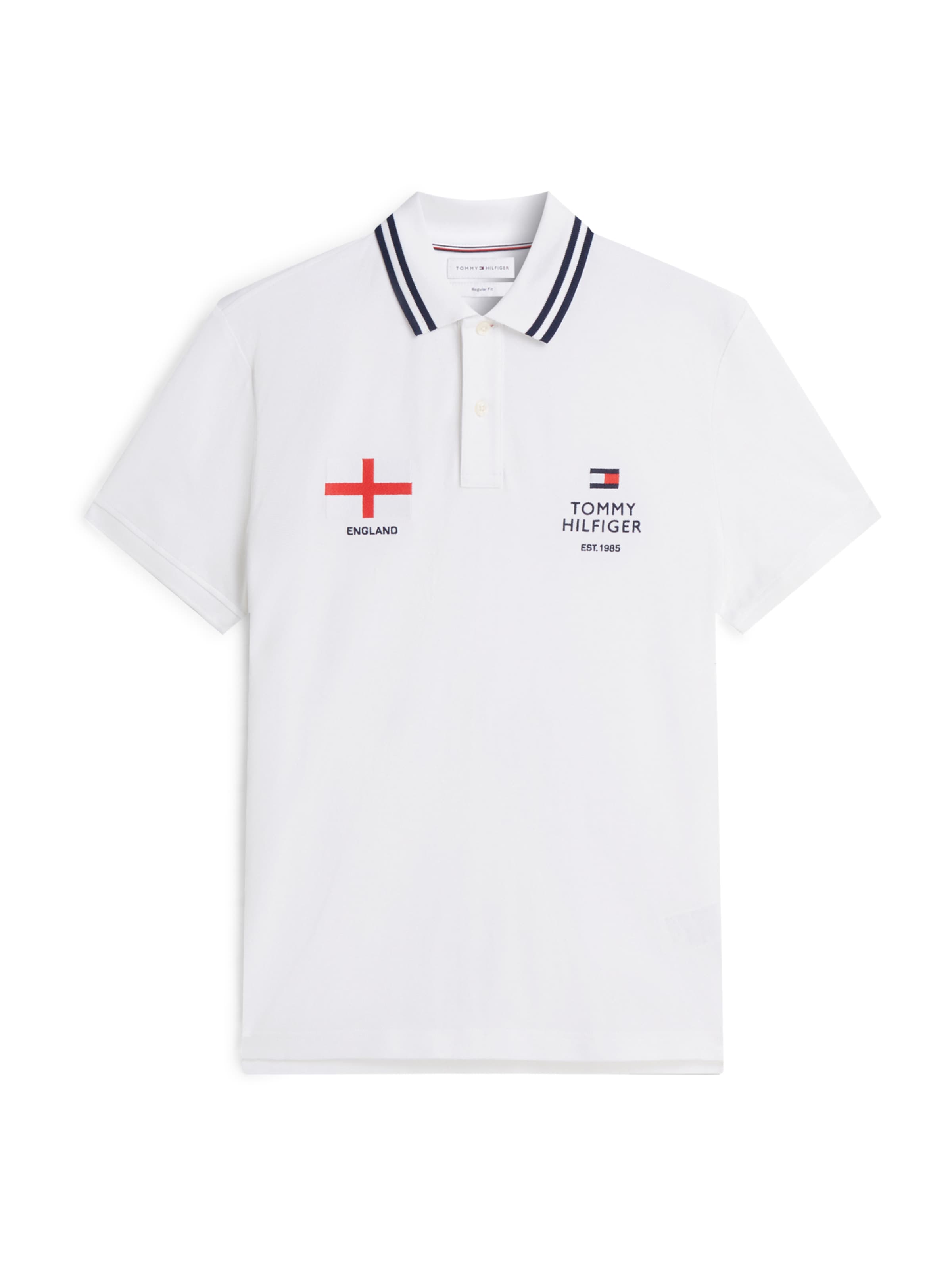 TOMMY HILFIGER Μπλουζάκι 'STANDARD COUNTRY ENG' σε λευκό: μπροστά