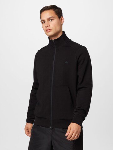 LACOSTE Sweatjacke in Schwarz: predná strana