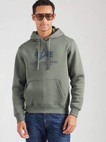 ALPHA INDUSTRIES Mikina – zelená: přední strana