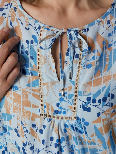 Goldner Kleid in blau / pfirsich, Produktansicht